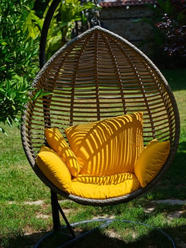 Close-up of a Hanging Egg Chair